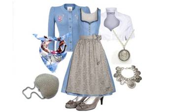 Blaumacherin Dirndl-Style