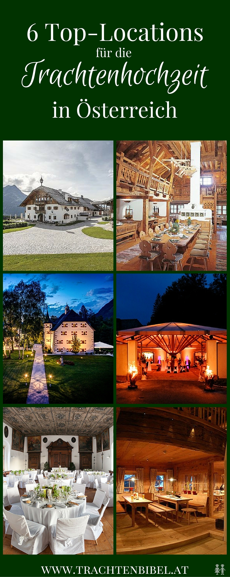 Hochzeitsplanerin Daniela Kainz verrät ihre 6 besten Orte für die Trachtenhochzeit in Österreich.
