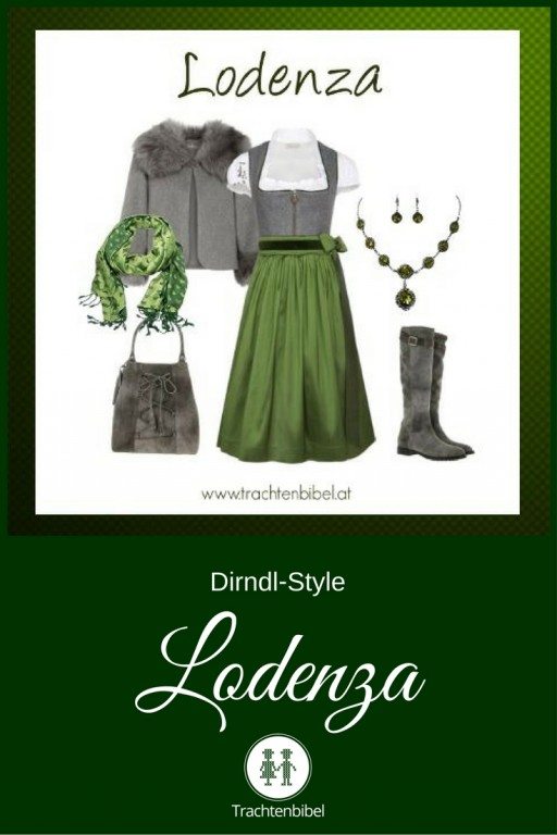 Ein traumhafter Look in Grau und Grün: Dirndl Style Lodenza zum Nachshoppen