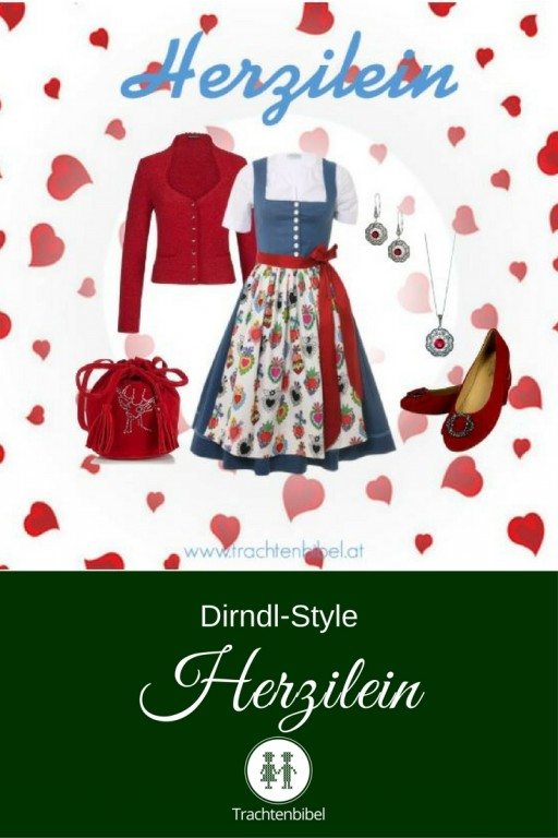 Dirndl-Outfit mit einem klassischen Leinen-Baumwoll-Dirndl und einer tollen Schürze mit Herzen