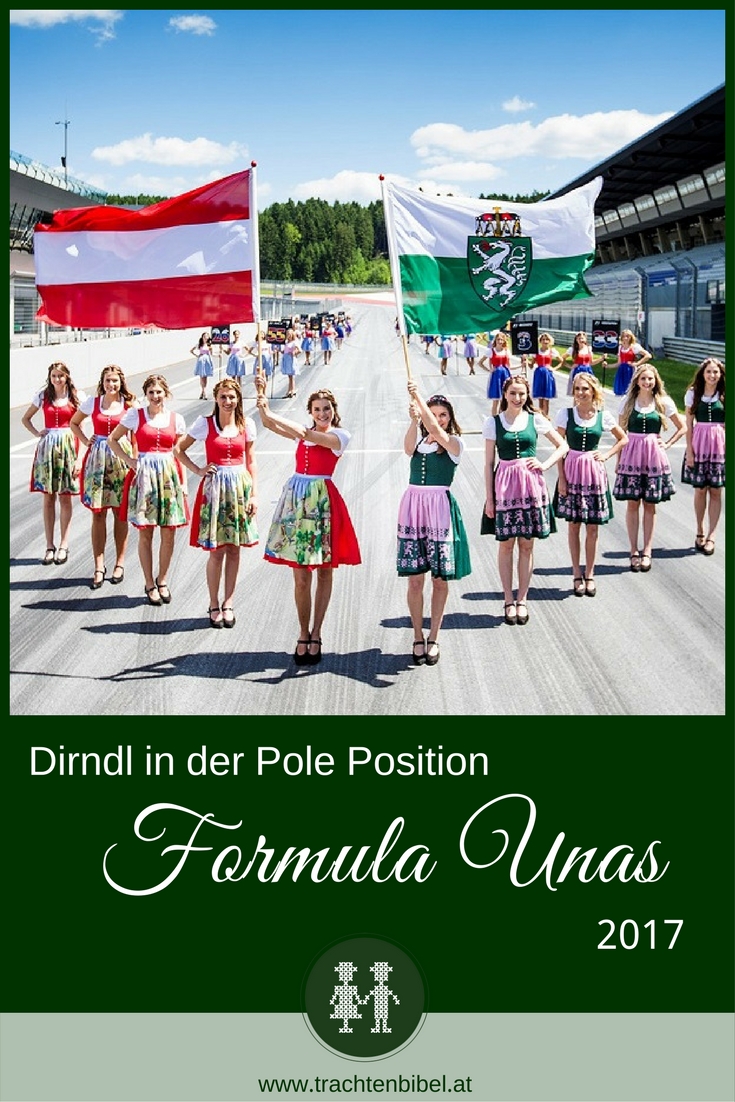 Die Formula Unas 2017 tragen zum Grand Prix von Österreich Dirndln und tragen damit die Tradition der Steiermark in die Welt hinaus.